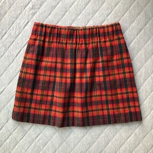 J. Crew Wool Plaid Skirt